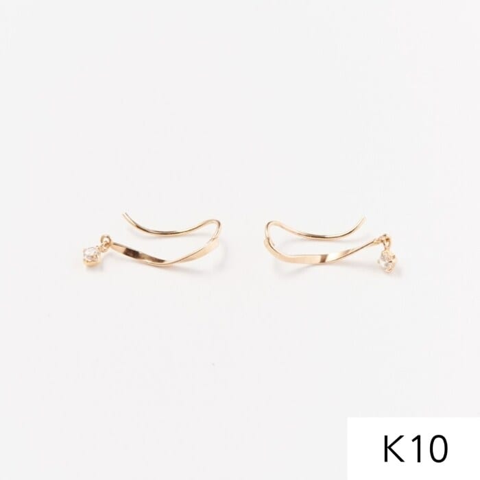K10】クロスラインアメリカンピアス／BOXつき | フィービィー