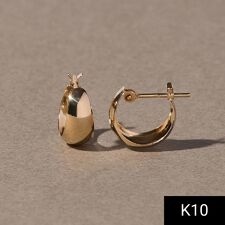 K10】プランプフープピアス／ユニセックス／ゴールド | ジュピター 