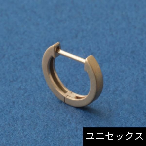 Ｋ１０】ストレートフープピアス／片耳／ ユニセックス／マットゴールド | ジュピター(JUPITER) | マルイウェブチャネル