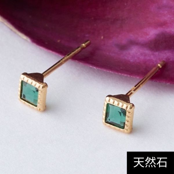 スタージュエリー K10ターコイズ天然石ピアス FACET STONE PIERCED EARRINGS(2JP1008)K10 ピアス｜スター