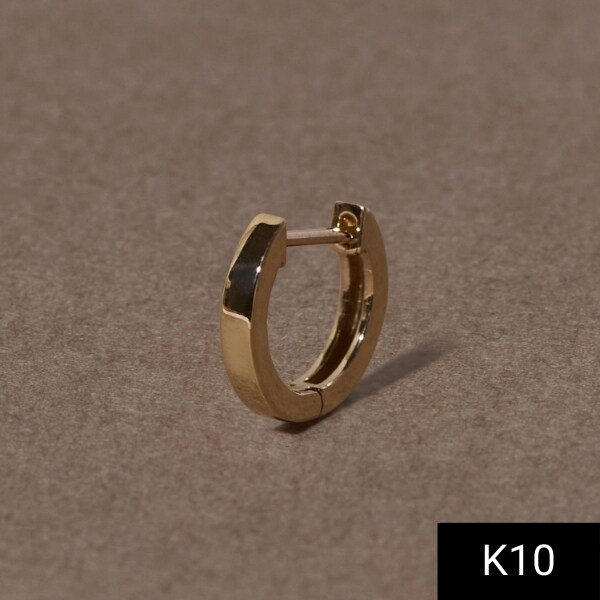 最後のお値下げ‼️ユニセックス18金ゴールド フープピアス 2x15 K18 YG 中折れフープピアス 2×15mm イエローゴールド 1セット 18