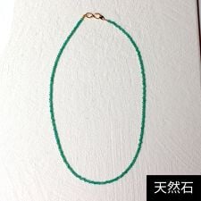 天然石ビーズネックレス/グリーンオニキス