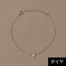ジュピター(JUPITER)の【K10】リボンモチーフダイヤモンドブレスレット