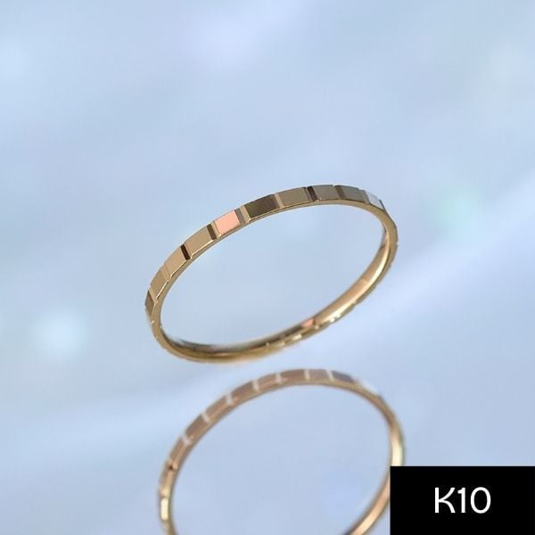 K10】天然石チェーンリング/ピンキー/サイズフリー<色展開あり