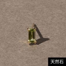 【K10】天然石カクテルプチピアス/片耳 ペリドット