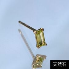 【K10】天然石カクテルプチピアス/片耳 ペリドット