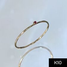 【K10】天然石ピンキーリング　ルビー