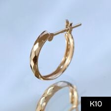 ジュピター(JUPITER)の【K10】ダイヤモンドカットフープピアス/片耳 ゴールド