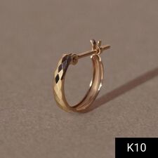K10】ダイヤモンドカットフープピアス/片耳 ゴールド | ジュピター 
