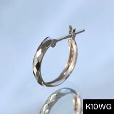 ジュピター(JUPITER)の【K10】ダイヤモンドカットフープピアス/片耳 シルバー