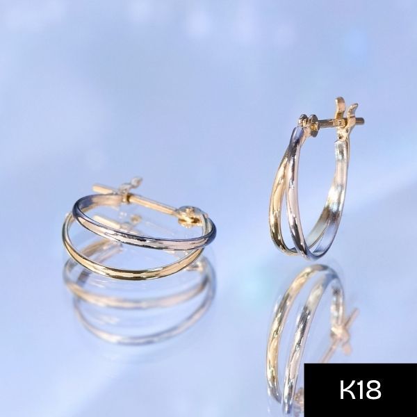 i*i様 ハート型18金ホワイトゴールドダイヤピアス金上昇中(*^▽^*) k18 0.26ct 覆輪 一粒ダイヤモンドピアス イエローゴールド