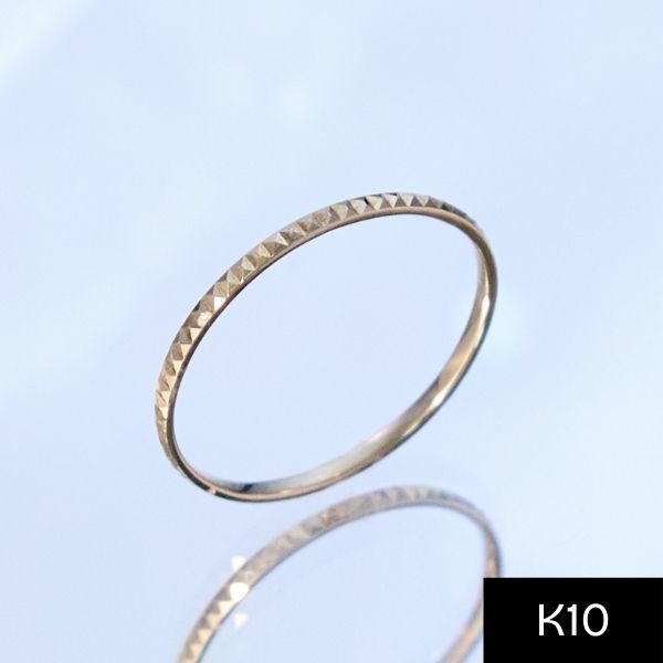 Amazon | [ジュピター] 【K10】スリムリング／ゴールド ゴールド