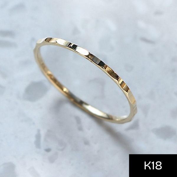 ジュピター　jupiter　ベーシックウェーブリング　９号　18金　k18 K18】ベーシックウェーブリング/金属アレルギー対応