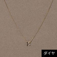 ジュピター(JUPITER)の【K10】リボンモチーフダイヤモンドネックレス