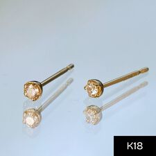 【K18】ベーシックダイヤモンドピアス