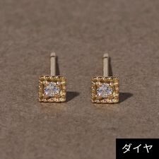 ジュピター(JUPITER)の【K10】ダイヤモンドスクエアピアス