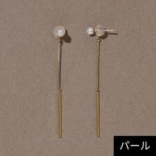 【K10】バー＆淡水パールピアス