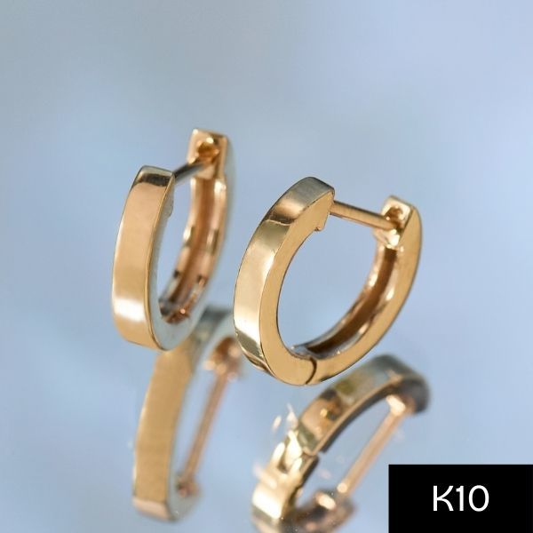 片耳✴︎JUPITER 【K10】ストレートフープピアス ゴールド ユニセックス K10】ストレートフープピアス/片耳/ ユニセックス（ピアス（片耳