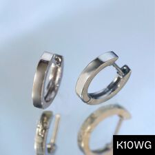 【K10】ストレートフープピアス／ユニセックス／シルバー