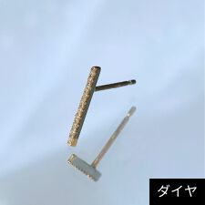 【K10】ダイヤモンドバーピアス/片耳