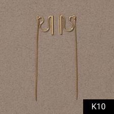 【K10】バー＆チェーンイヤリング