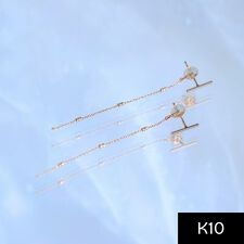 【K10】バーピアス＆チェーンピアスキャッチセット/2way