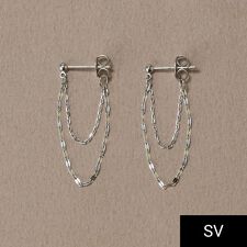 【SV925】チェーンフープピアス