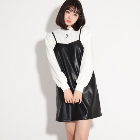 ニコラ掲載 キャミワンピ トップス セット ピンクラテ Pink Latte ファッション通販 マルイウェブチャネル Ca000 370 01