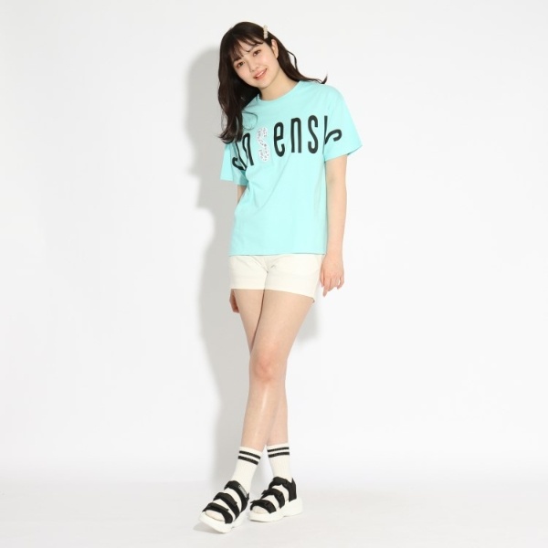 pt26*【コットン100％】ピンクラテ◇ビックロゴTシャツ１４０新品