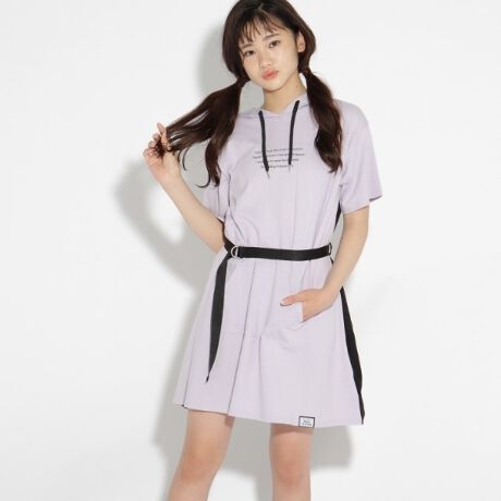バック切替ティアード フーディワンピース ピンクラテ Pink Latte ファッション通販 マルイウェブチャネル