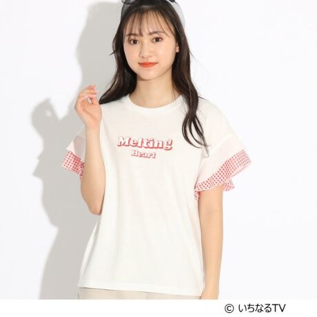 いちなるtvコラボなるデザイン フリルtシャツ ピンクラテ Pink Latte ファッション通販 マルイウェブチャネル