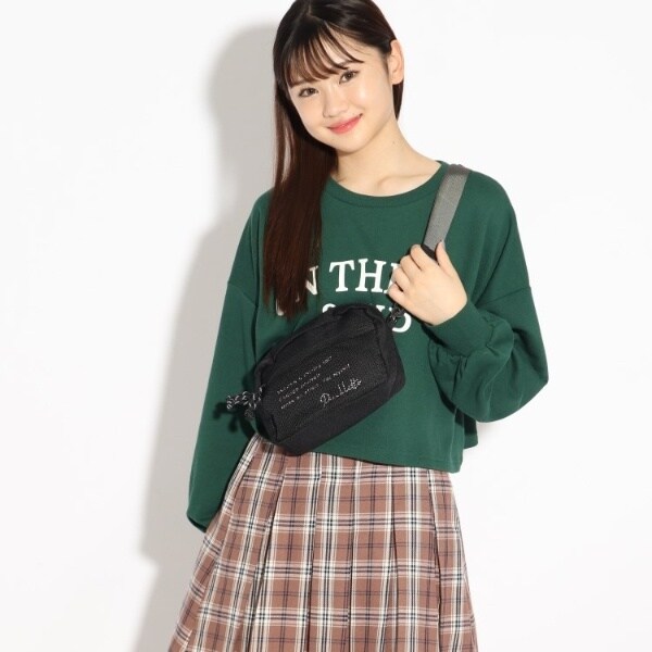 2WAY】メッシュポケット付きショルダーバッグ | ピンクラテ(PINK-latte