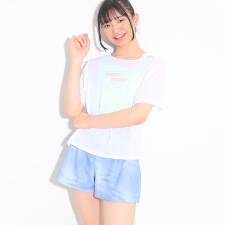 プールグッズセットアイテム】マクラメTシャツ付き水着4点セット ピンクラテ(PINK-latte) マルイウェブチャネル