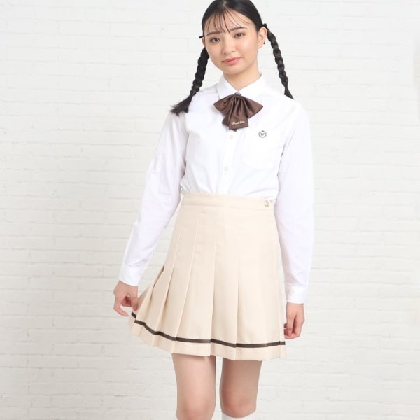 入卒・セレモニー・卒服】リボンSET ライン入り無地スカート
