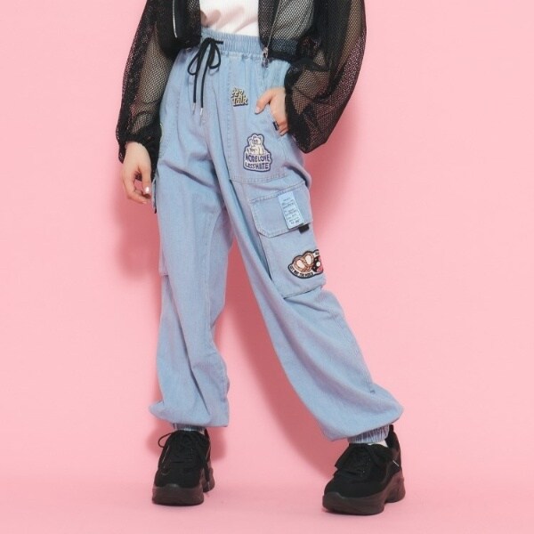 接触冷感機能付き】大人気ワッペンカーゴパンツ | ピンクラテ