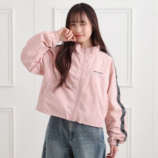 ロゴラインブルゾン | ピンクラテ(PINK-latte) | マルイウェブチャネル