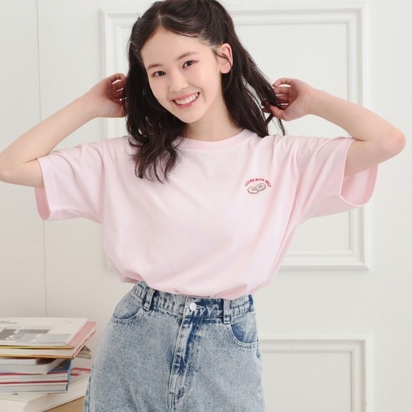2点セットアイテム】半袖シアーシャツ+ロゴTシャツSET