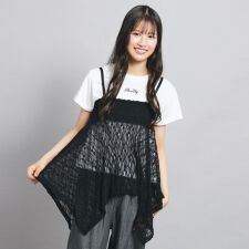 【セットアイテム】2WAYレースビスチェ＋トップス