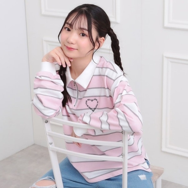 衿付きビッグラガーシャツ | ピンクラテ(PINK-latte) | マルイウェブ