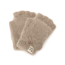 ◆くまみみシャギーフード付きミトン