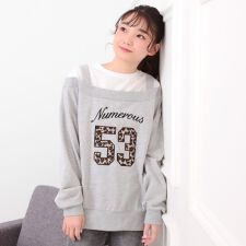 ◆ナンバリングレイヤード風プルオーバー