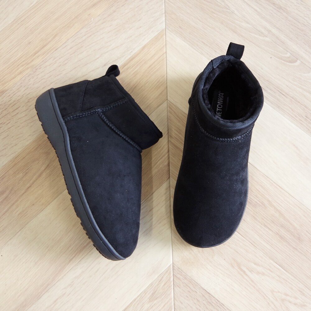 [}C]AN Xbp u[c ANKLE SLIPPER BOOTS/~lgJiMINNETONKAj ubN