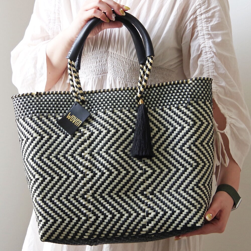 ⭐︎ Chii ⭐︎ WOVEN ウーヴン　メルカド　バッグ WOVEN ウーヴン】メキシコ製 バスケットバッグ メルカドバッグ