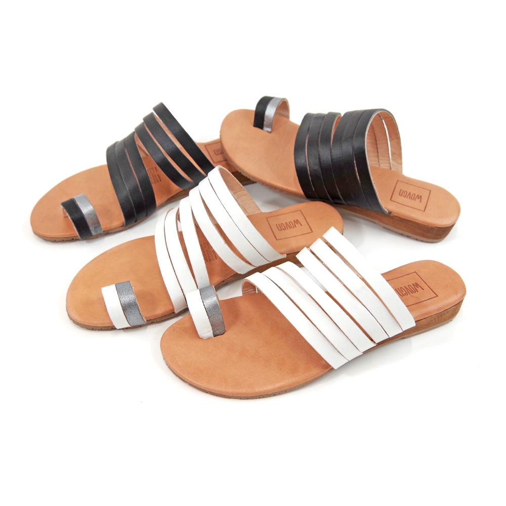 WOVEN (ウーヴン) / カラーレザーサンダル メキシコ製 フラット