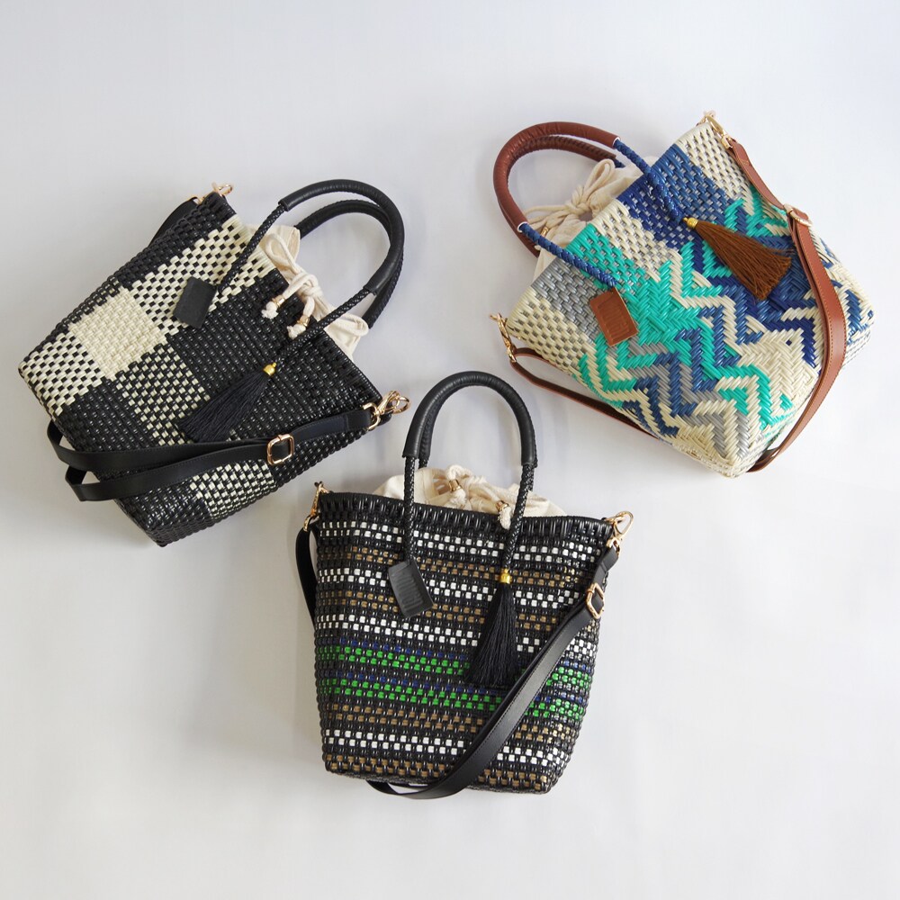 【極美品】WOVEN ウーヴン　ミニショルダートートバック　メルカドバック 楽天市場】WOVEN ウーヴン Mini Tote ミニトート メキシコ製