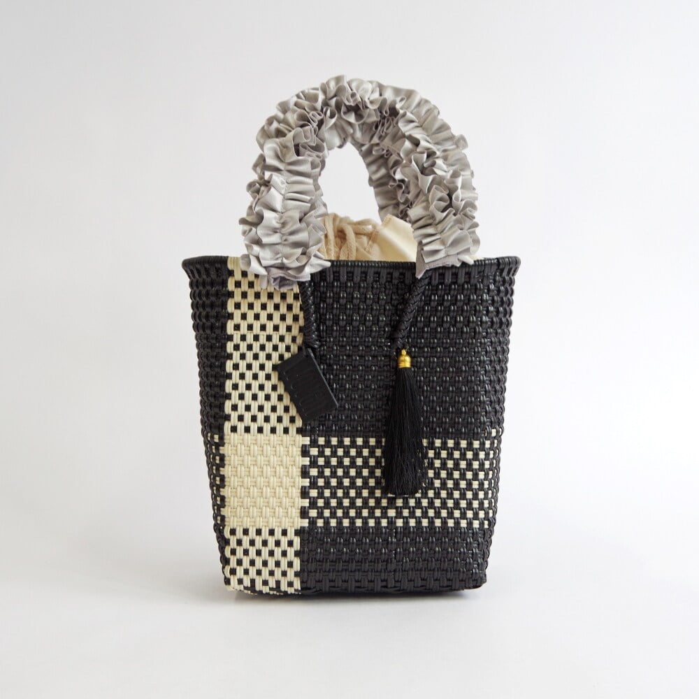 ウーヴン(WOVEN) / メキシコ製 ミドルトート バスケットバッグ