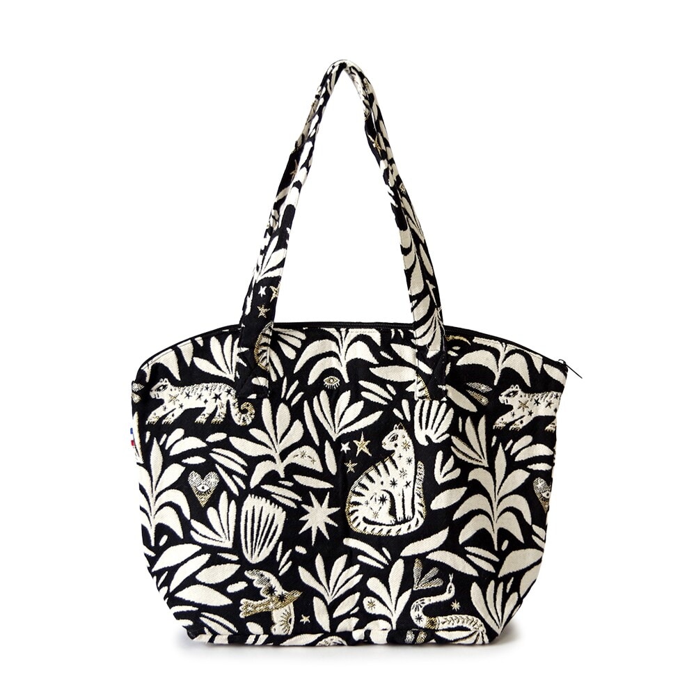 [�}���C]Erwan L�i�A�������G���j / �W�b�v�g�[�g�o�b�O Shell zip tote �t�����X��/�V���[�N���[�[�b�g�Z���N�g�iSHOE CLOSET SELECT�j �u���b�N×�z���C�g(Mystic)