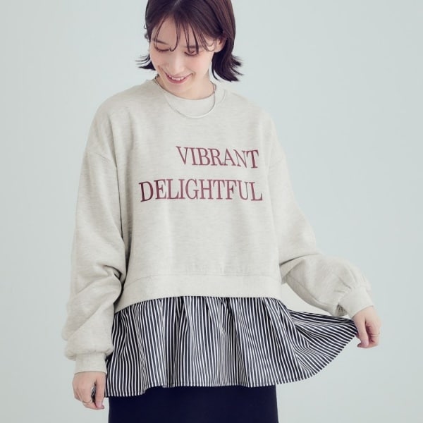 あったか】裾レイヤード風裏起毛スウェット | キューティーブロンド