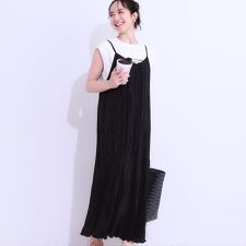 【S-LL】大人の楽ちんスタイルに プリーツキャミワンピース