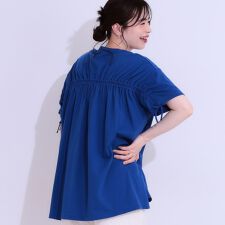ヒップが隠せる バックシャーリング チュニックTシャツ